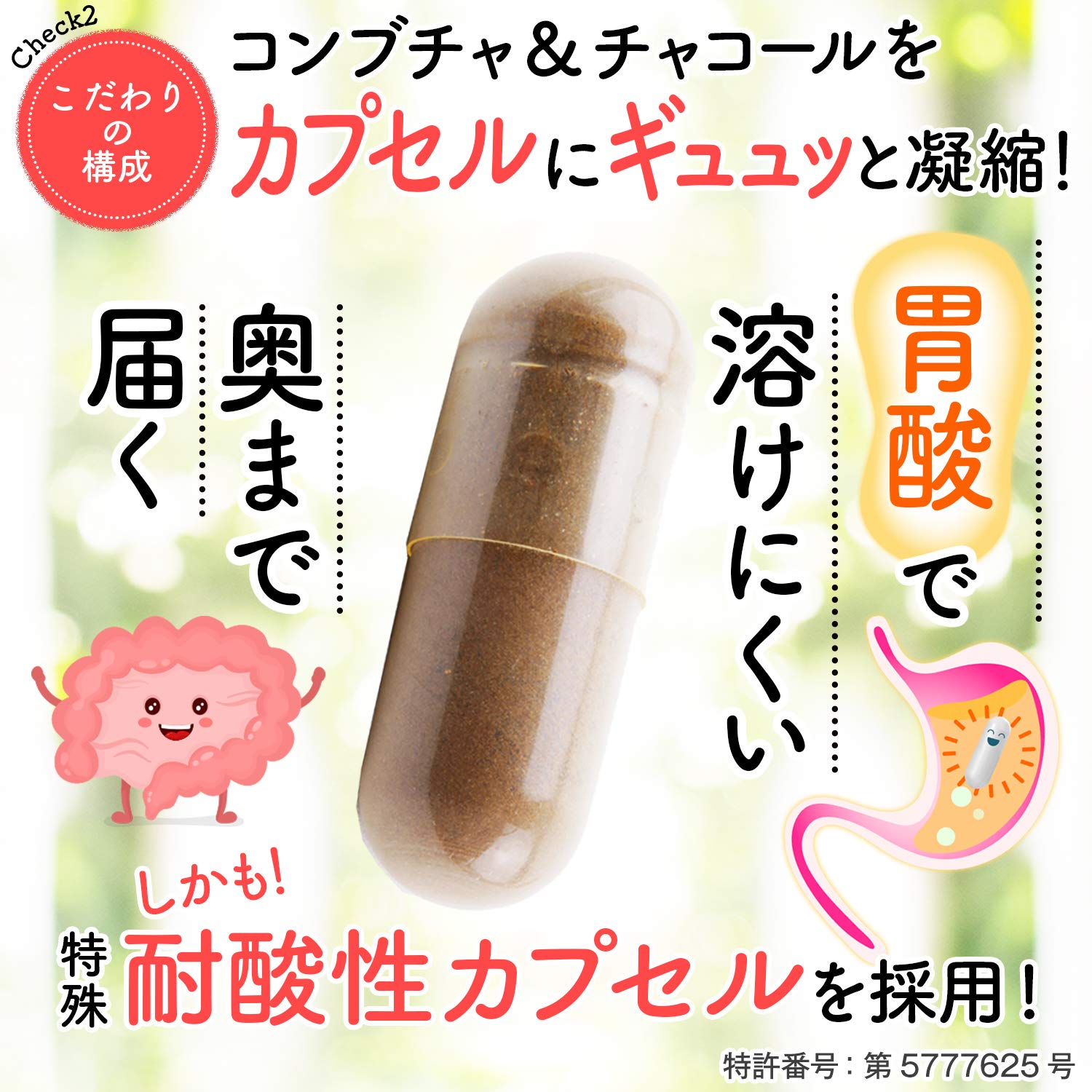 Amazon.co.jp: コンブチャをカプセルに凝縮 チャコールクレンズ