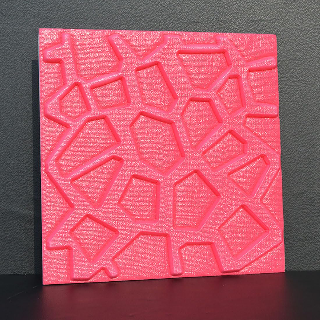 Panneaux 3D 30x30 cm autocollants rouge pour revêtement mural de salon et chambre 20 pcs