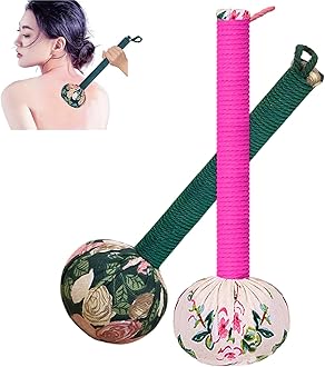 APSWUDR Mugwort Massage Hammer, Massage Tools Back, Shoulder & Body - Handheld Percussion Therapy Tool with US Design Patent, (Toffee Pink, Olive Green)