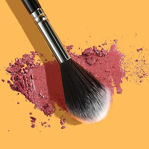 Miniatura 2 de BEILI Brocha de resaltador cónico para resaltar pómulos, bronceador, rubor, contorno de cara, ojos, cejas con crema, polvo, cosméticos minerales