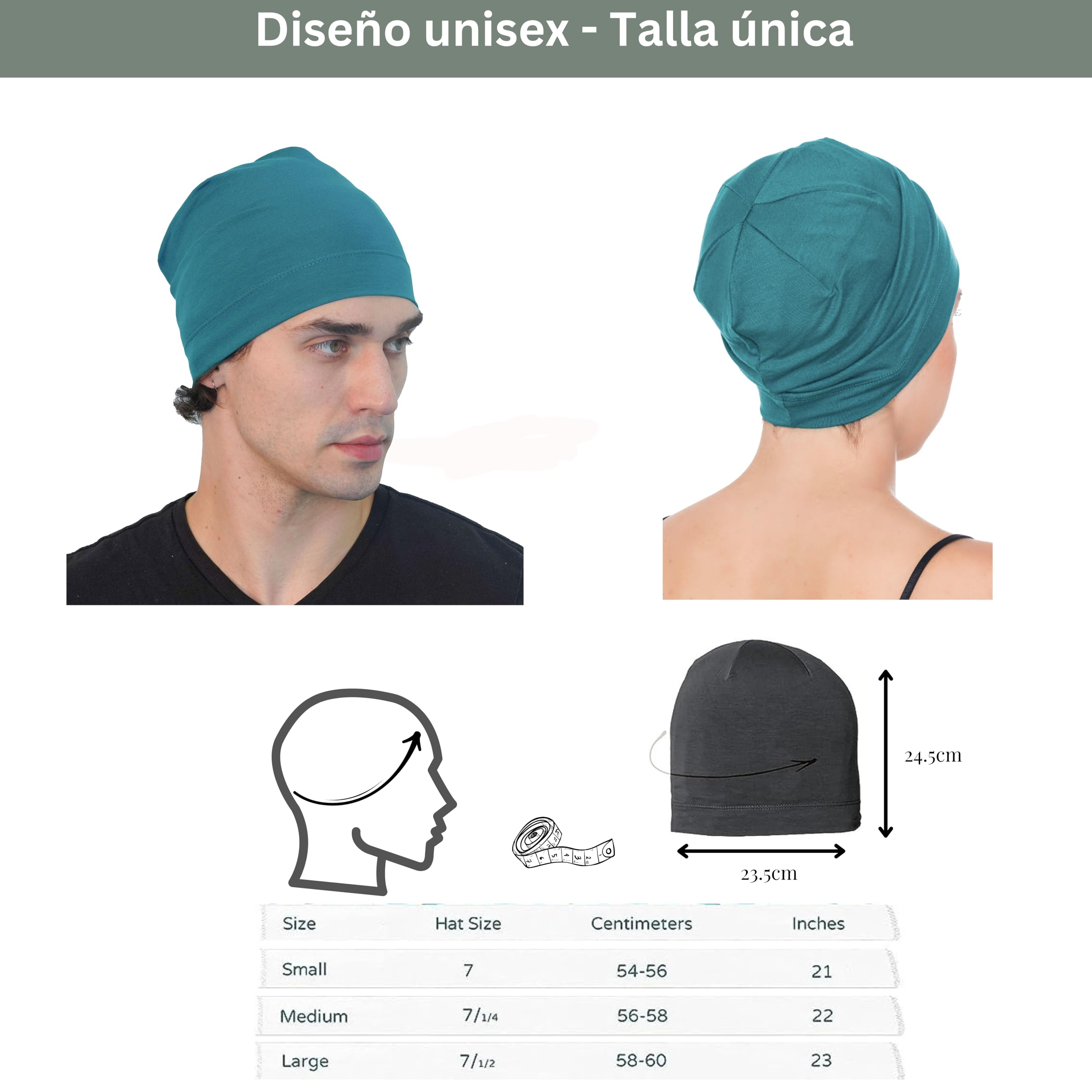 Deresina Gorro de Quimioterapia de Bambu para Mujeres y Hombres – Ultrasuave, Ligero y Transpirable, Ideal para Alopecia y Caida del Cabello, Todo el Ano, Alternativa a la Peluca — view 4