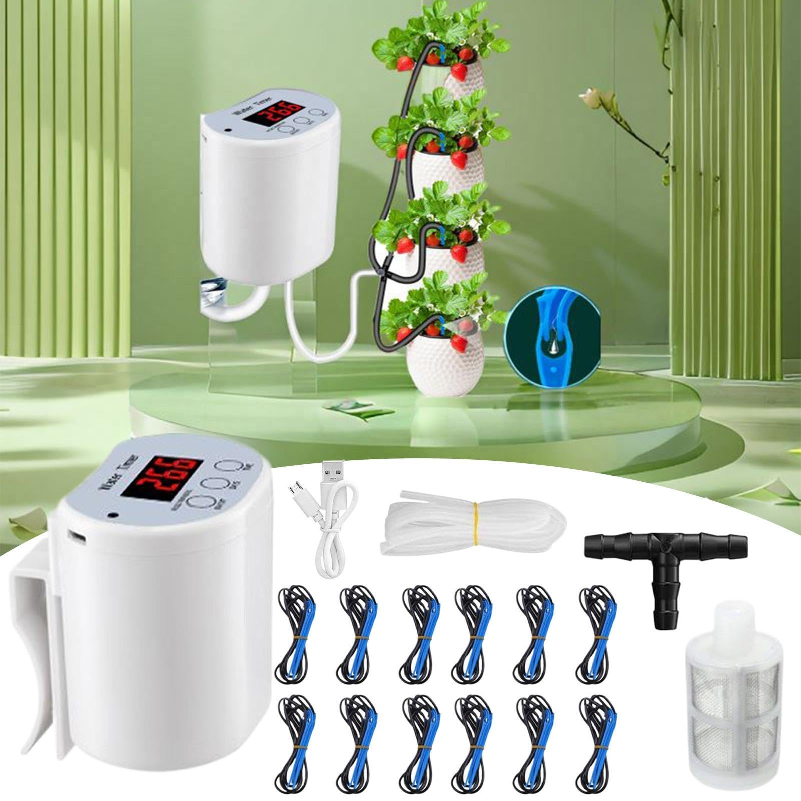 di irrigazione piante Attrezzatura di Irrigazione Intelligente per | Irrigatore con Supporto per Piante da Interno Serra Balcone Giardino Cortile Vacanza Ufficio Casa