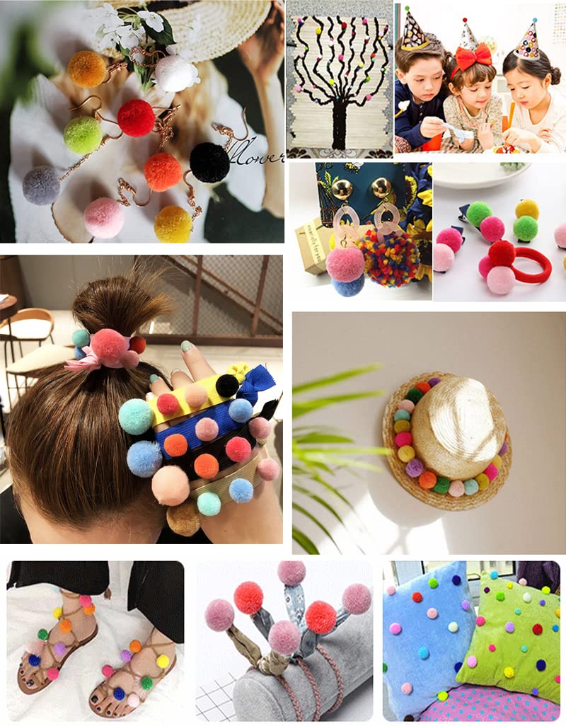 30 Pompon Colorati Da 30 Mm - Morbidi, Per Artigianato, Decorazioni Pasqua E Natale, Fai-Da-Te Creativo - Foto 5
