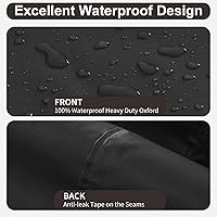 Vista 4 de PureFit Fundas para sillas de exterior, impermeables, para muebles de patio, muebles de exterior, con ventilación de aire y asas acolchadas, se