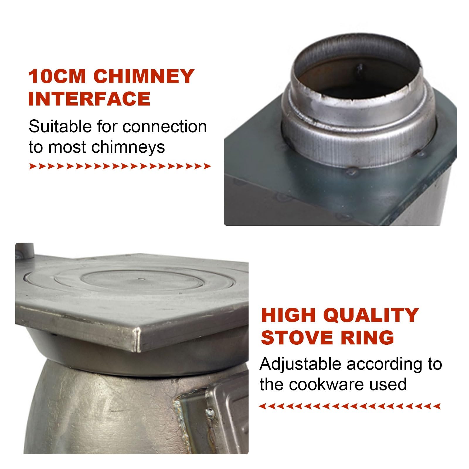 Chimeneas de Leña, Estufa Leña Interior, Estufas de Leña, Estufas de Pellets for Calefacción del Hogar, Estufas de Leña for Calefacción y Cocina Al Aire Libre, Pesca en Hielo