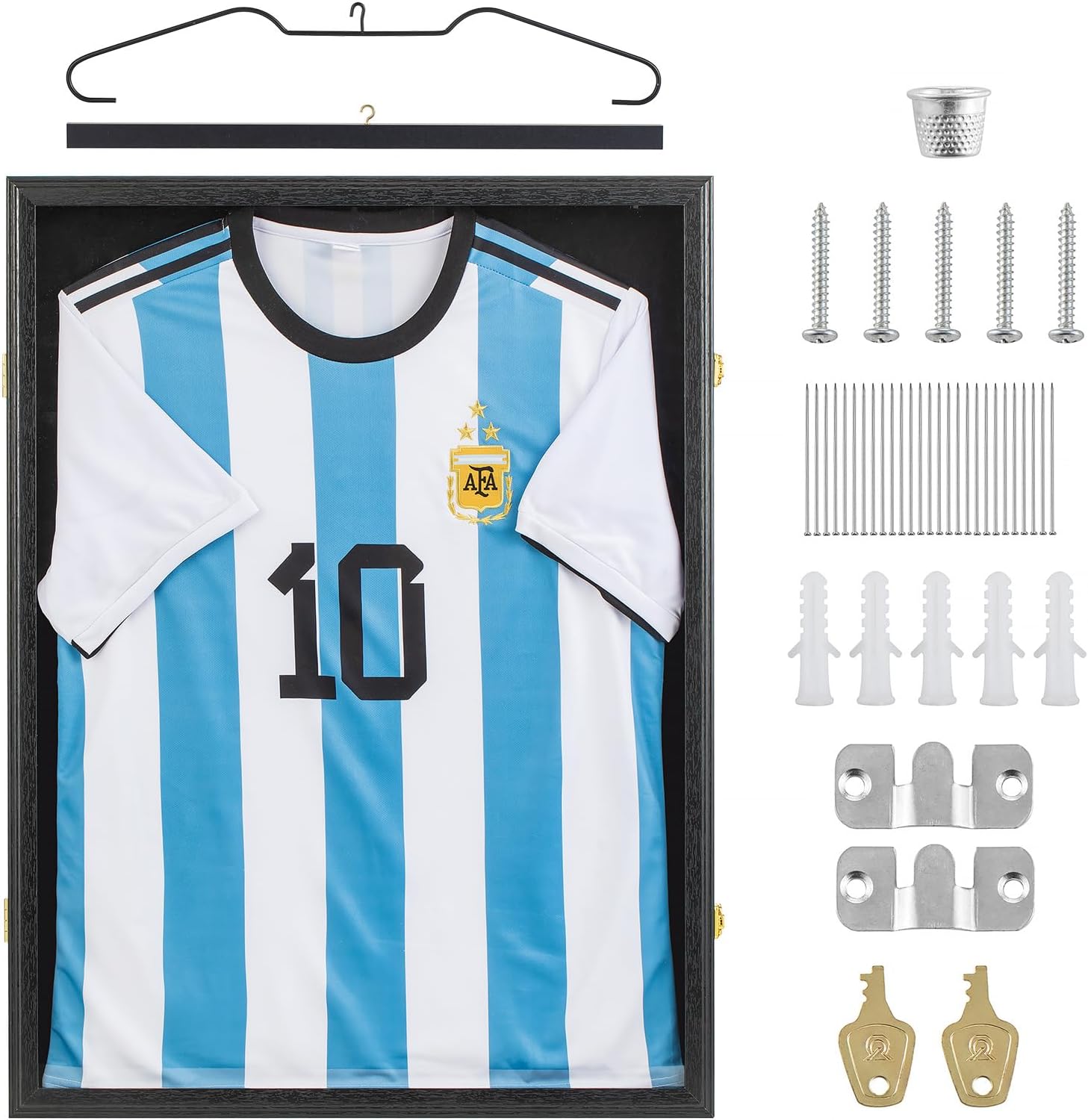 Voetbalshirt inlijsten - 2 shirts in 1 lijst ingelijst - De