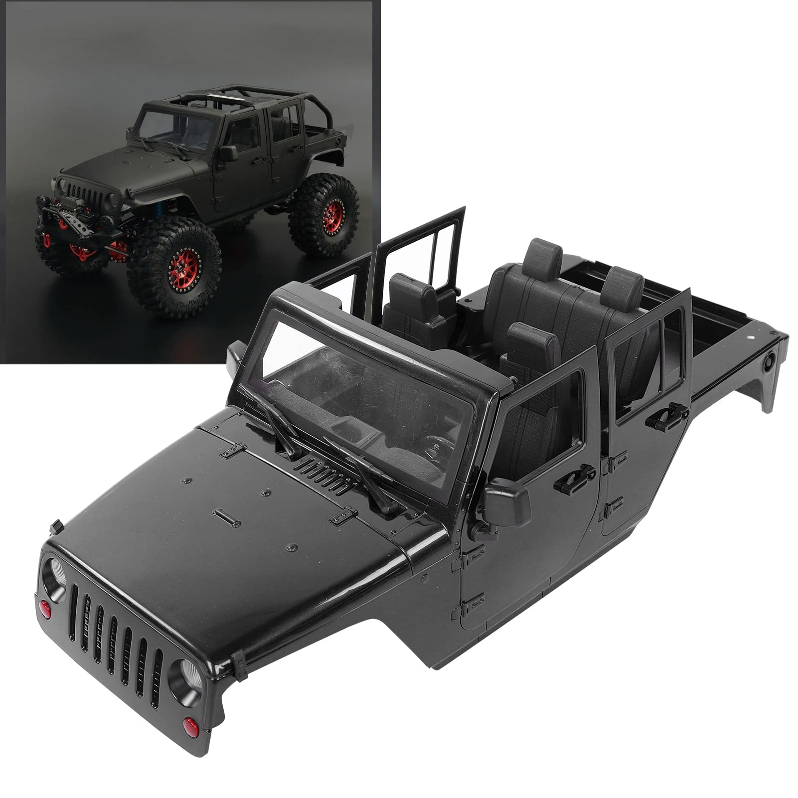 Obudowa Open Body 313mm Wheelbase dla Modelu RC Car SCX10 (Black)