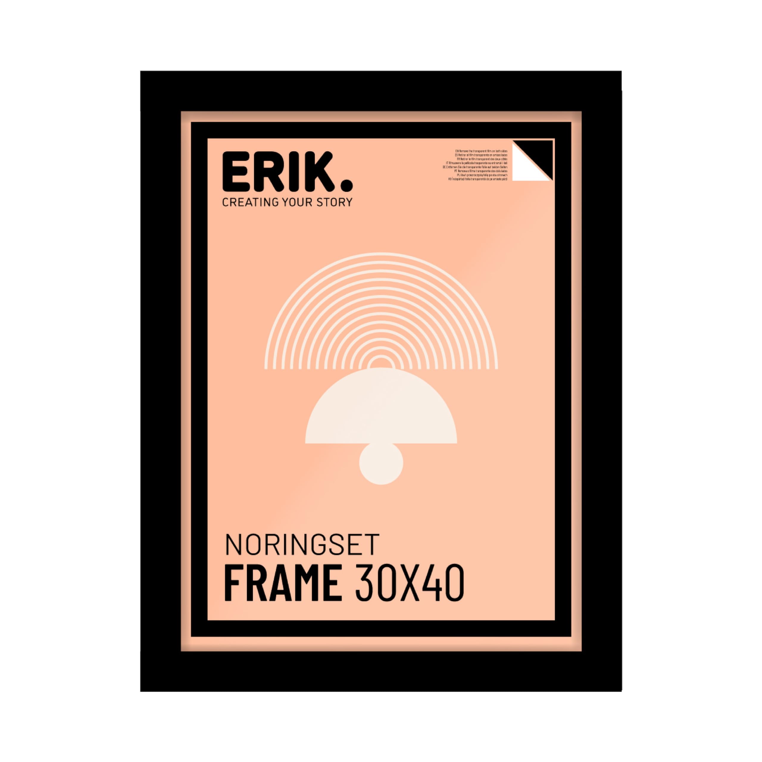 Grupo Erik 30x40 Picture Frame - Black Photo Frames Wall, Large Picture Frames 30cm x 40cm, Family Photo Frame, Art Wall Decor - New Home Gifts, Home Decor Gifts