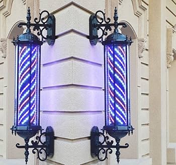 Amazon.co.jp: バーバーポールライトアウトドアウォールランプ