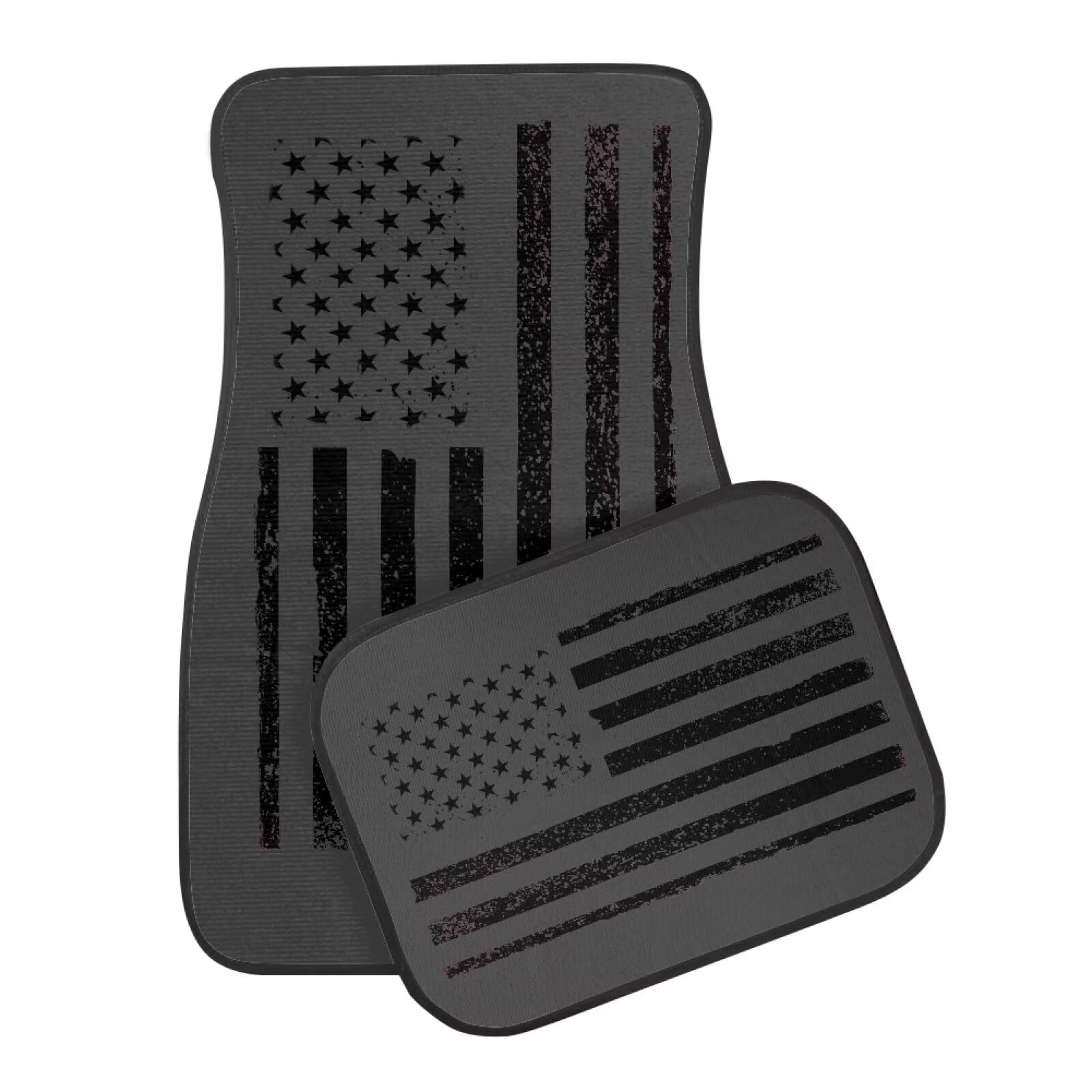 Mintulipy Universal Car Floor Mats with 4 Pieces Set American Flag Heavy-Duty Floor Mats for Cars Anti-dust Automotive — view 2