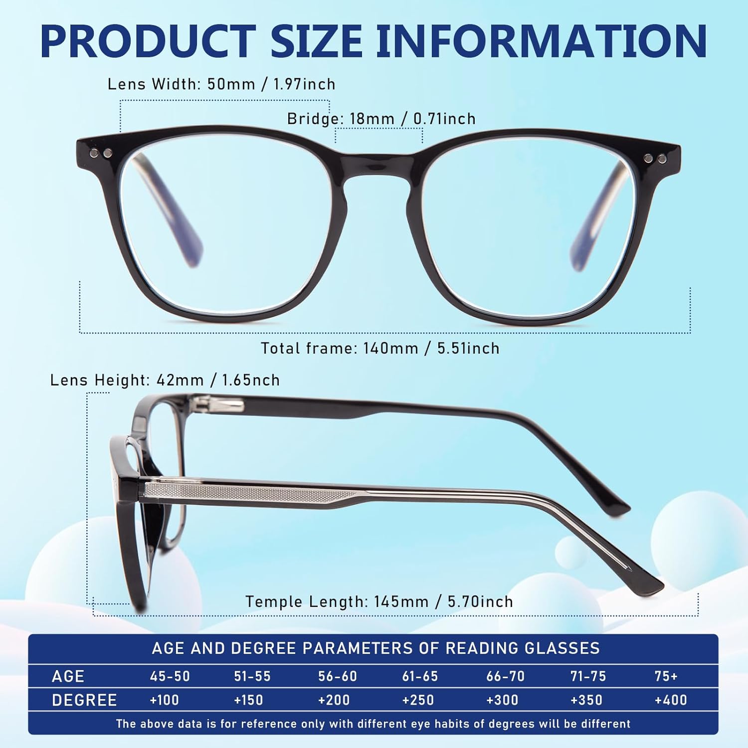 DEHOTRE Progressive Multifocus Reading Glasses for Men No Line Bifocal Transition Readers with Metal Core Wire