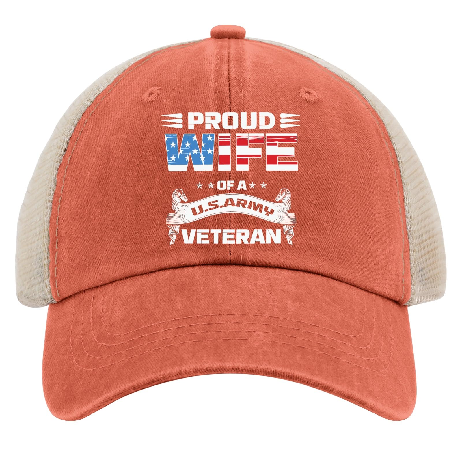 zhusear Proud Wife of A U.s.Army Veteran Golf Hat Women's Hat Saffron02 Hat for Women Gifts for Men Golf Cap