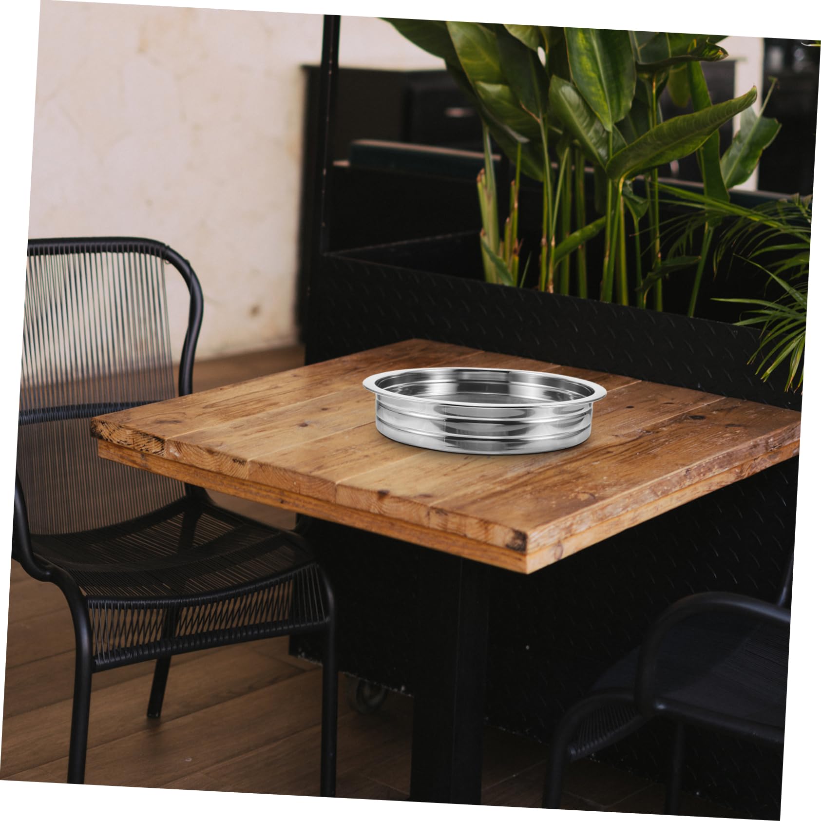 TOPPERFUN Plat Métal Plateau Religieux Acier Inoxydable Plat à Religieux Plateau à Métal Multifonction