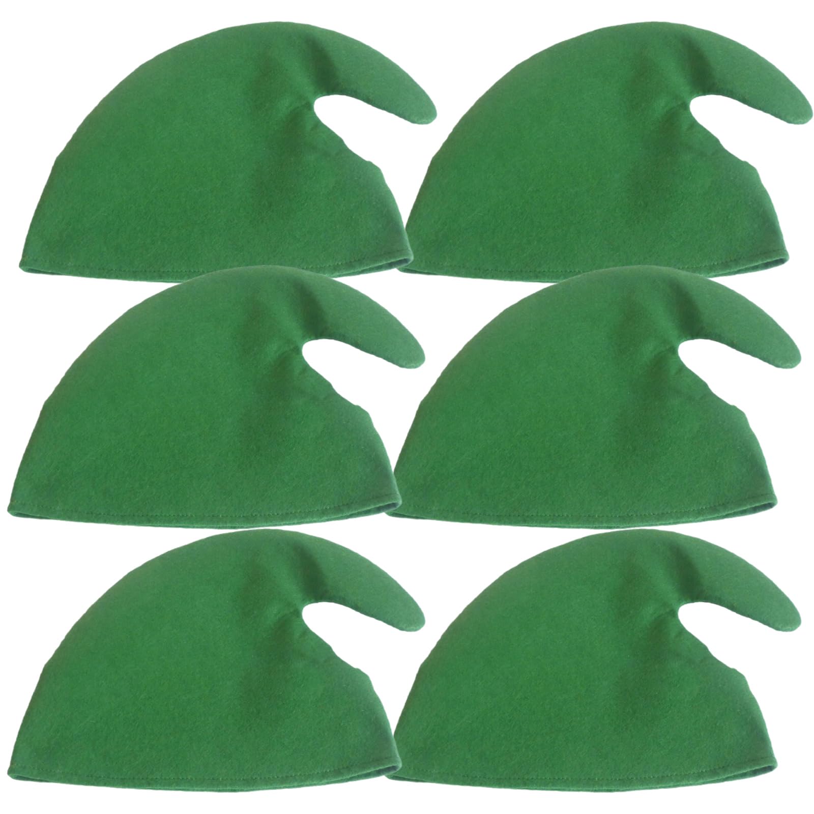 Elnwnnkc 6 Pieces Christmas Theme Elves Hats for Themed Parties Unisex Headgears Stylish Holiday Costume Accessories Holiday Party Headwears