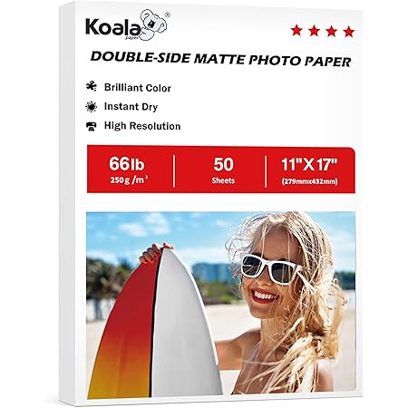 Carta Per Inkjet 120gsm Carta Fotografica Lucida Doppia Faccia Koala - 100 Fogli 8,5 X 11 Pollici, 32 Lb - Per Stampanti A Getto D'inchiostro Koala Paper 32lb Glossy - Foto 7