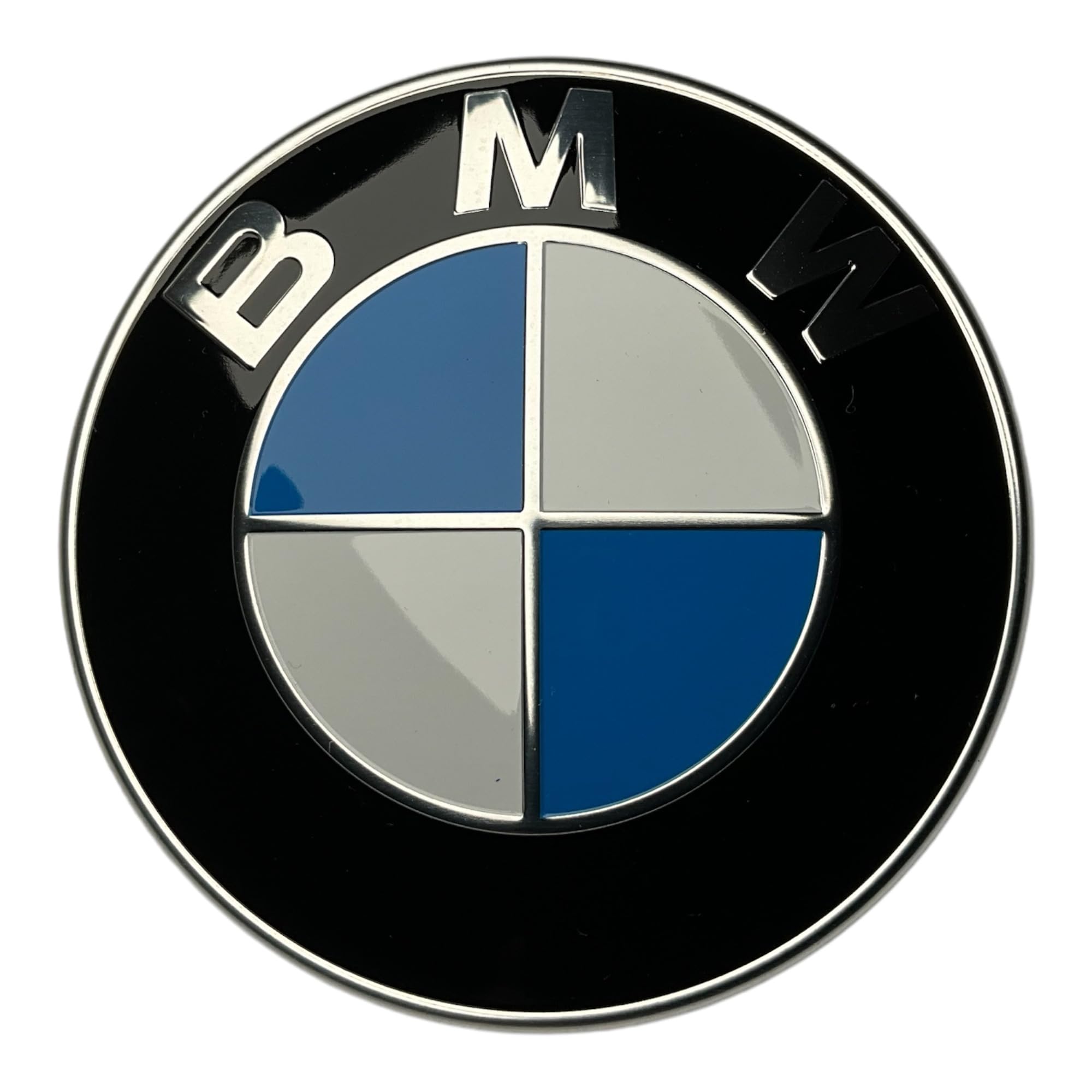 BMW – logo rotondo originale per cofano e portellone posteriore, con 2 gommini