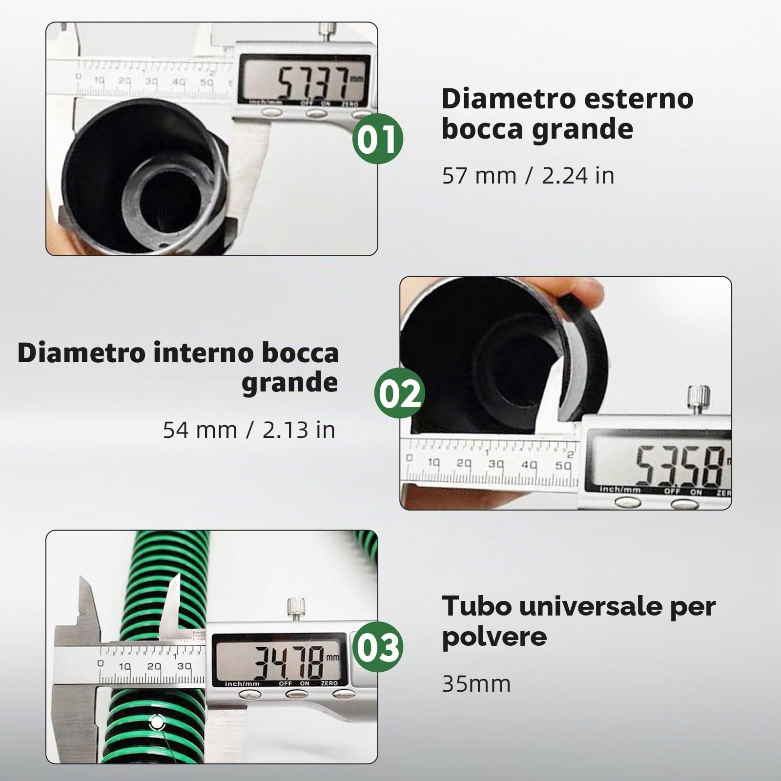 Tubo Aspirazione Polvere 5 m Compatibile con Festool CT 26/36/48 | CT 15/25, CT Mini & CT Midi dal 2019, D27 (Ø35 mm) Tubo Aspirazione per Levigatrici e Sistemi di Aspirazione