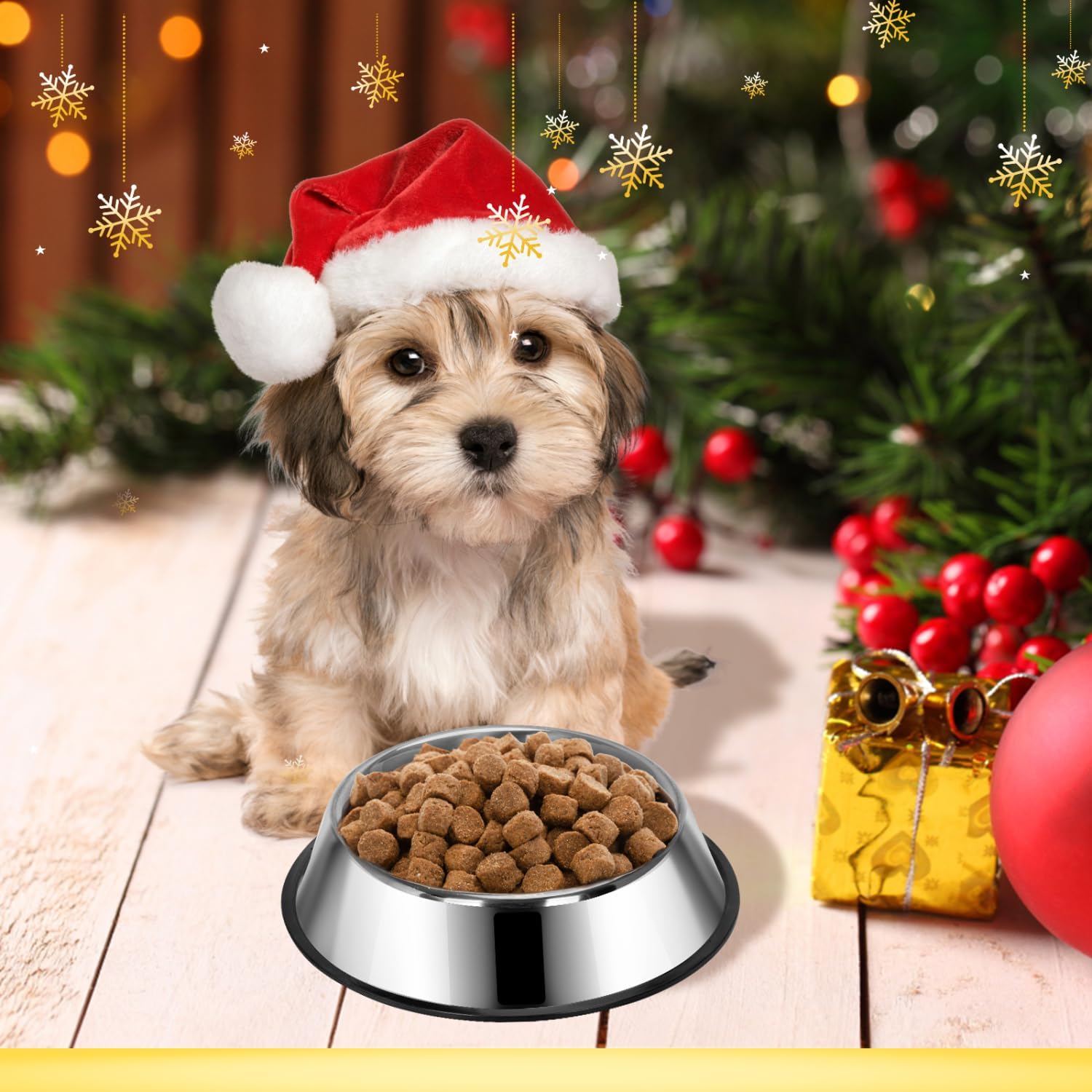 Nobleza-Ciotole per Cani in Acciaio Inox, Lotole per Cani con Base in Gomma Antiscivolo, Ciotola per Acqua e Cibo per Cani di Taglia Medio/Piccola, Ciotola per Mangiatoia per Cani 15 CM - Immagine 4