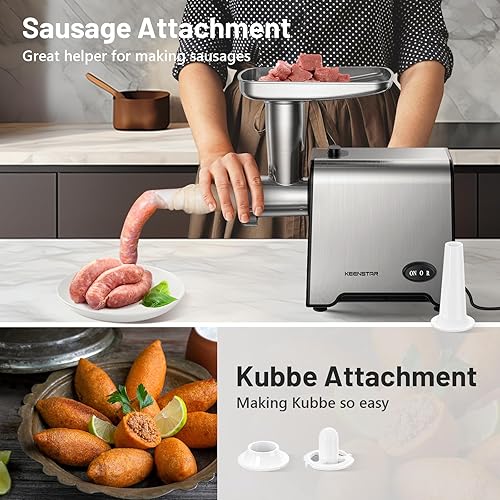 Miniatura 3 de Picadora de carne eléctrica y vaporizador de alimentos programable con reserva de 24 horas