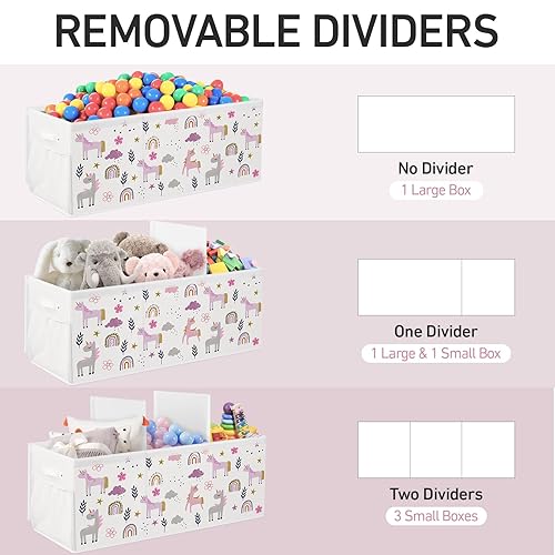 Miniatura 3 de Caja de juguetes plegable extragrande con tapas, organizador de almacenamiento resistente para niños, 38 x 16 x 13 pulgadas, baúl de juguetes para