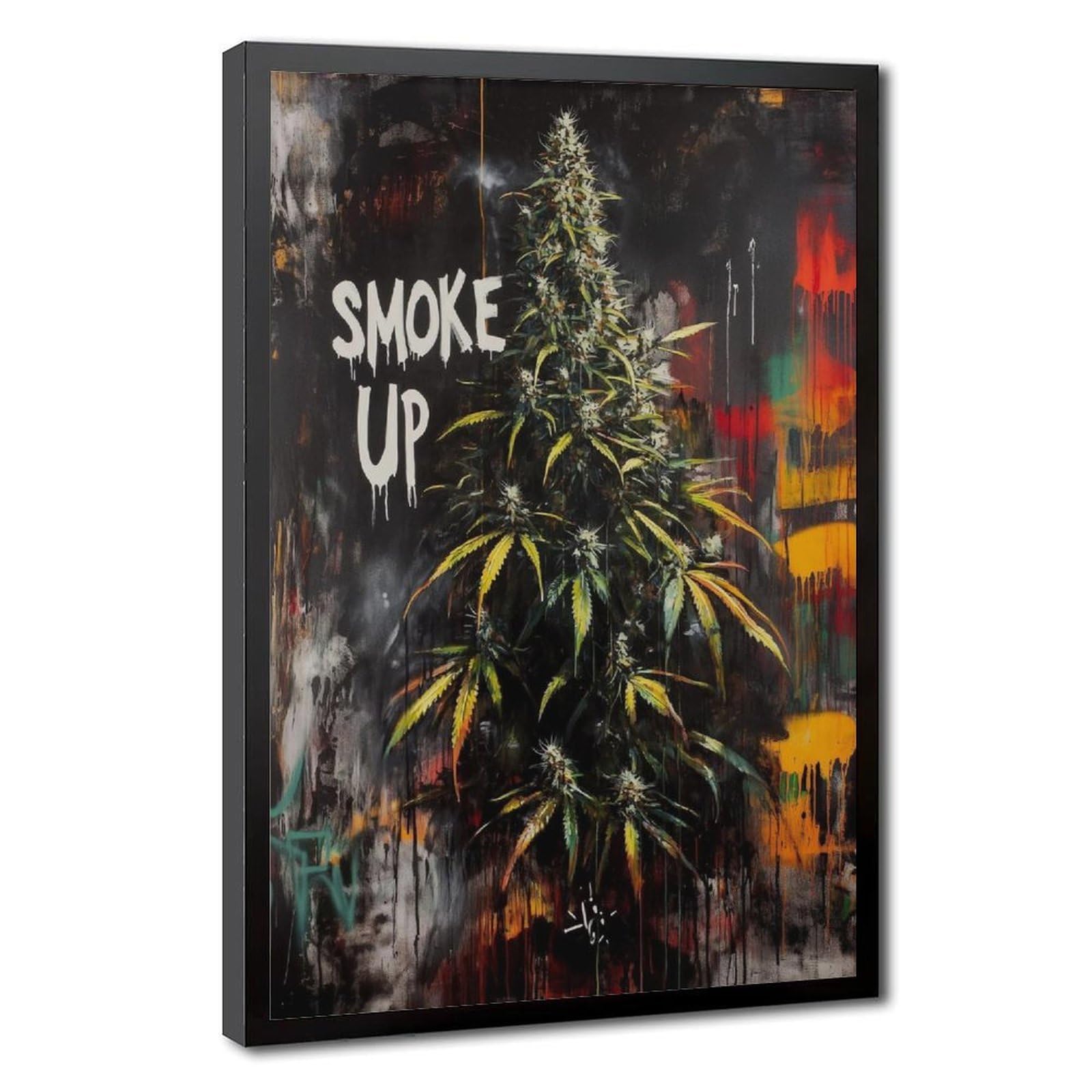 Bareronor Abstract Marijuana Canvas Poster Bedroom Decor Landscape Office Room Decor Gift 20" L X 30" W