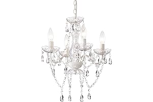 LaLuLa White Mini Chandeliers Lighting Small Plastic Chandeliers