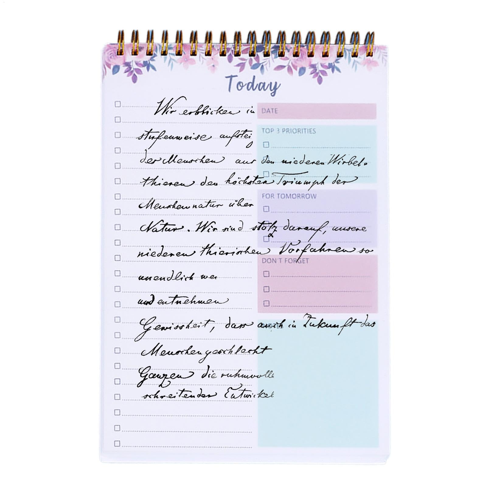 Pad, 52 Sheet Task Planner, Portable Checklist Notebook, Daily List Organizer, Memo Writing Pad, Sturdy Notebook, Weekly Task Planner, School to Do Planner, Compact Task Notebook
