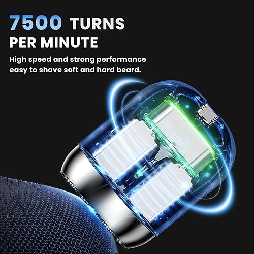 Miniatura 5 de Mini afeitadora eléctrica de doble cabezal, mini maquinilla de afeitar eléctrica de bolsillo 2025, maquinilla de afeitar portátil de doble cabeza,