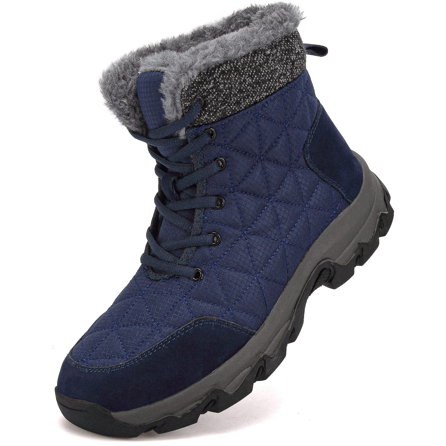 Dhinash Stivali da Neve Donna Stivaletti Uomo Stivali Invernali Impermeabile Stivali da Escursionismo Antiscivolo Caldo Pelliccia Foderati Scarpe da Neve 37-48EU