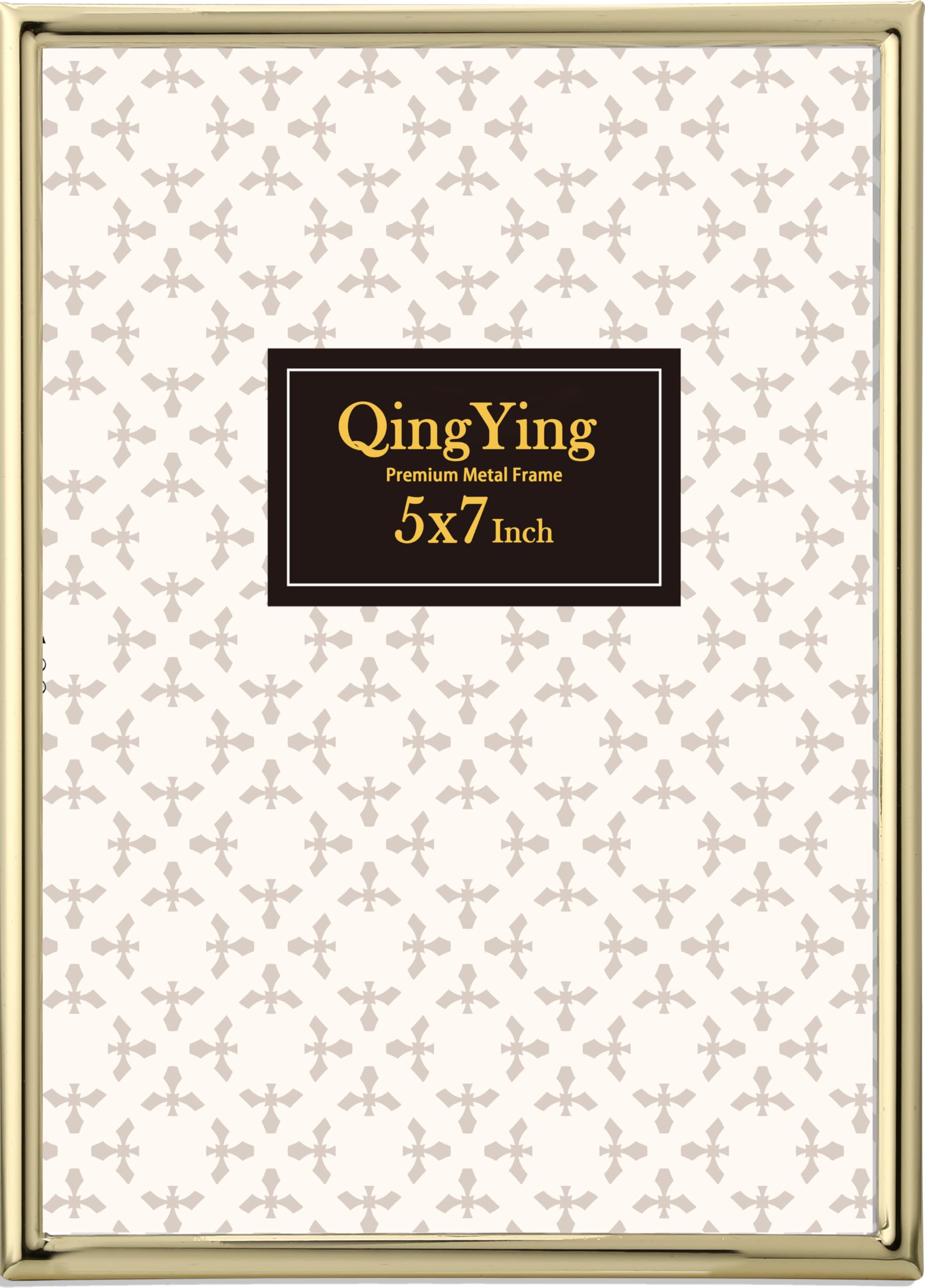 5x7 Gold Metal Picture Frame,Gold-Plated Narrow,Real Glass