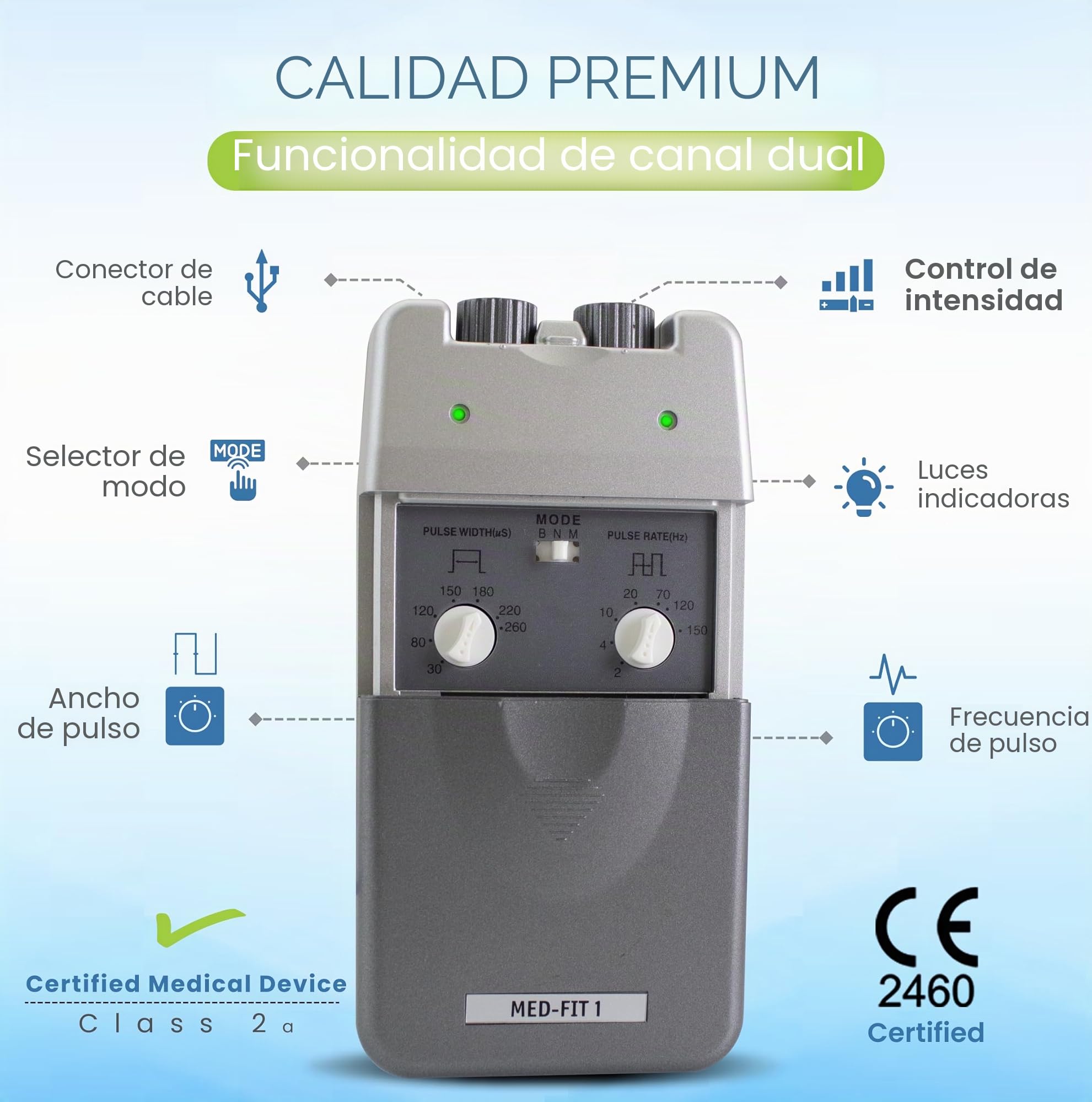 Medfit - Aparato de electroestimulación para alivio de dolores