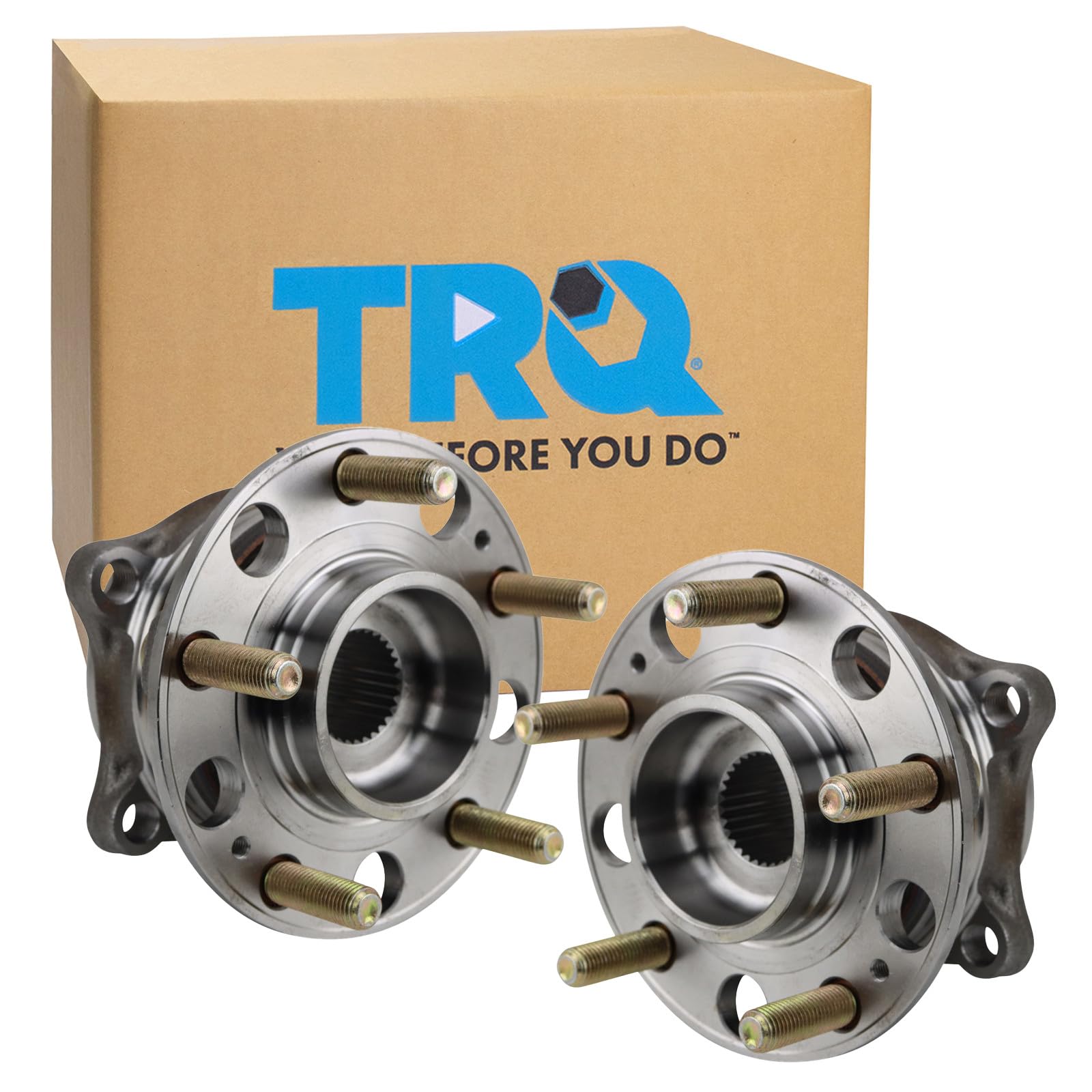 TRQ Left and Right Wheel Bearing and Hub Assembly Set 2 Piece