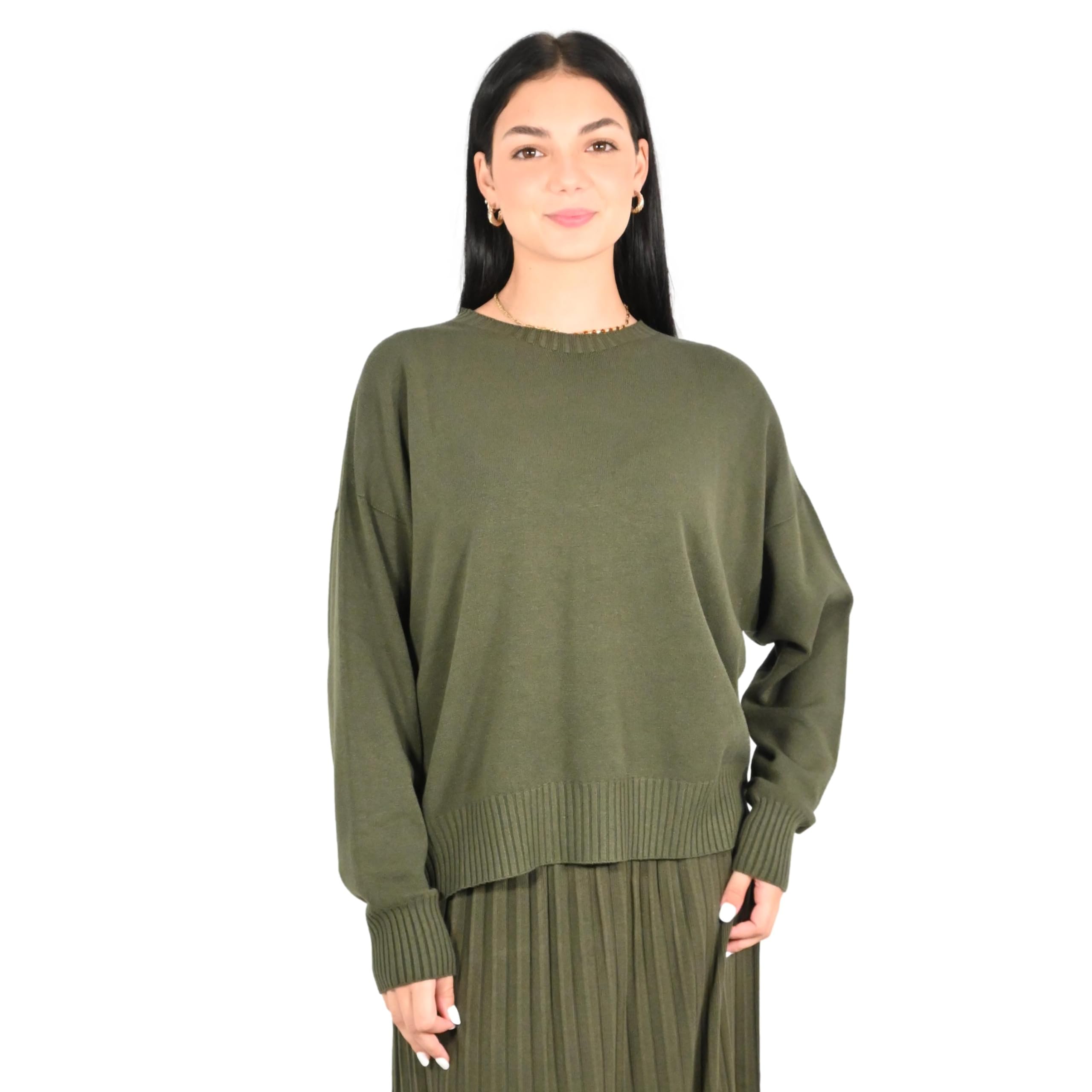 Kontatto maglia donna khaki 3M1719C