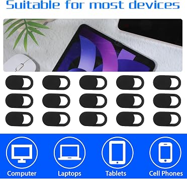 50 Pcs Camera Cover Slide, Ultra-Thin Privacy Protector for Laptop, Phone, Computer - Universal Webcam Protector & Laptop Sticker Covers, Camera Blocker and Lens Cover