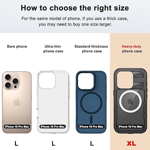 Miniatura 3 de Funda de cuero para teléfono celular con clip para cinturón, cierre magnético fuerte para iPhone Pro Max, Plus 16 15 14 13 12 16e, Samsung Galaxy