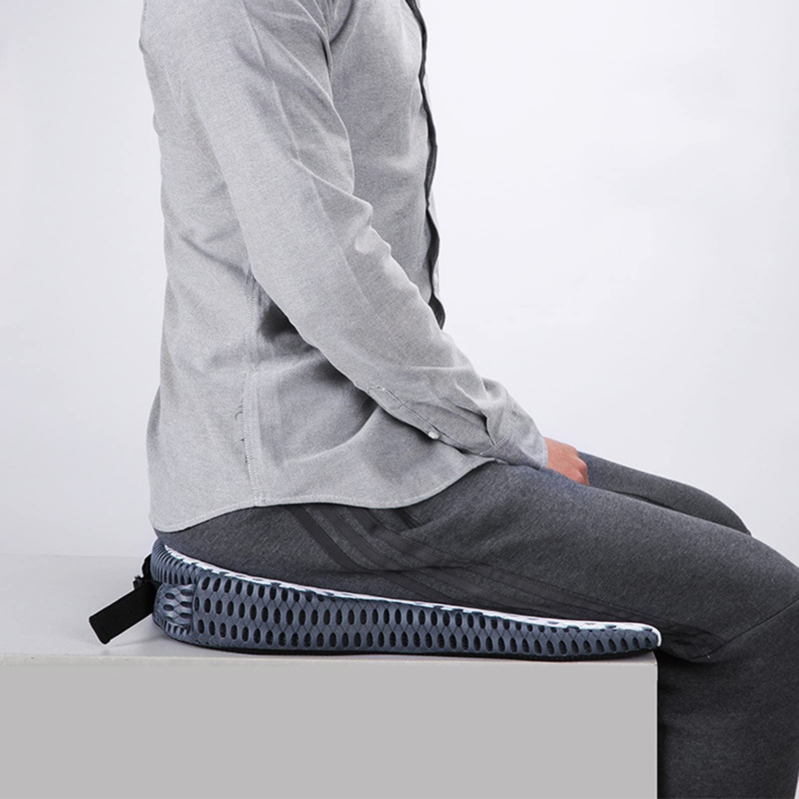 Coussin Rehausseur Voiture, Portable Rehausseur Voiture Adulte, Coussin Voiture Conducteur Rehausseur pour Voiture Bureau Maison,Gris