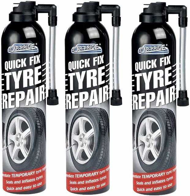 RSA 3X EMERGENCY FLAT TYRE FIX SPRAY INFLATE PUNCTURE REPAIR KIT
