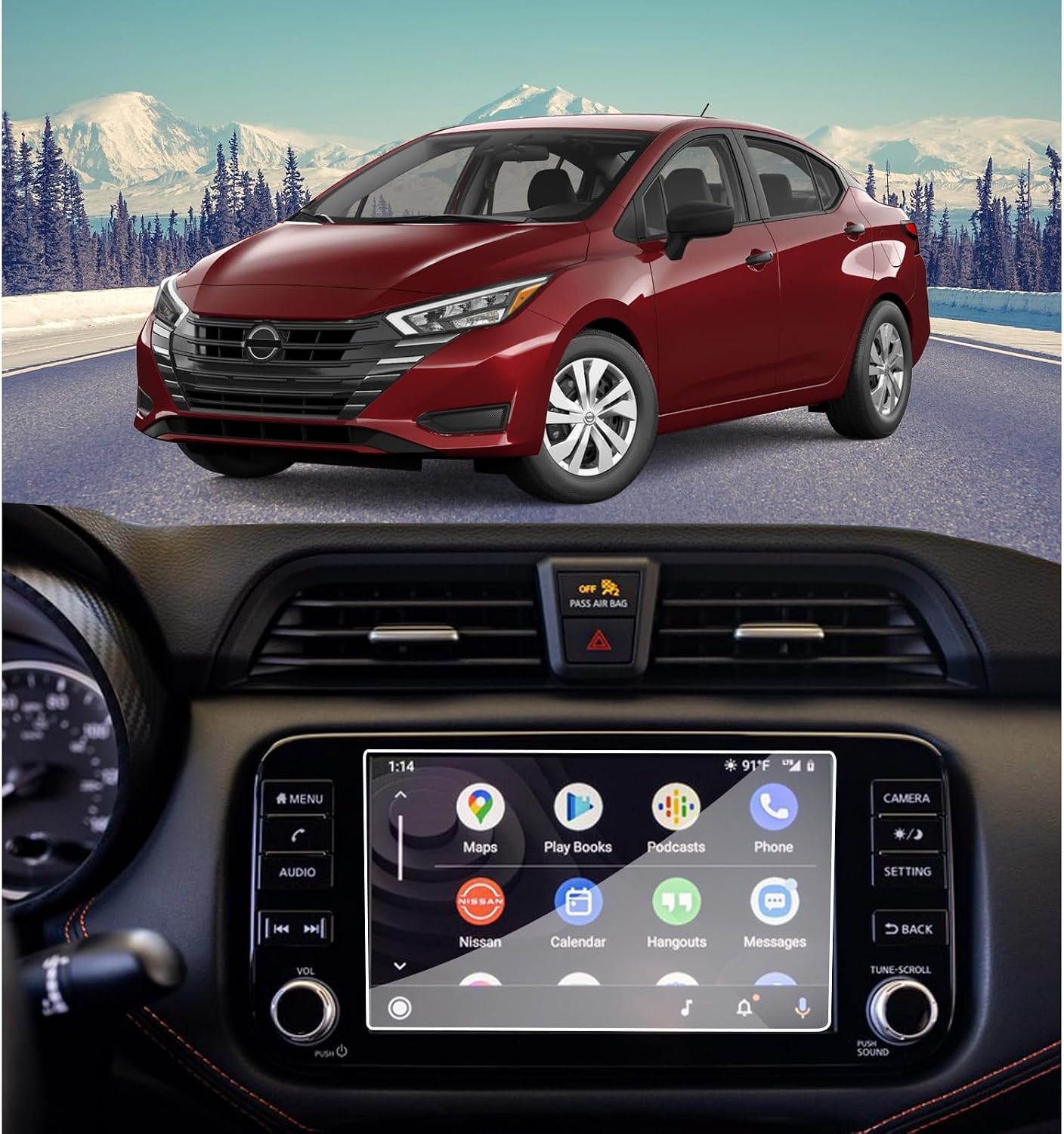 8 Inch Screen Protector for Nissan Versa SR 2020-2025 Tempered Glass Protective Film for Kicks SV/SR 2021-2024 Car Radio Accessories Cover HD Clear