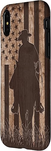 Vista 8 de iPhone SE (2020) / 7 / 8 Cowboy Rodeo Caballo de madera Patriótica Americana Bandera Cowboys Estuche de regalo