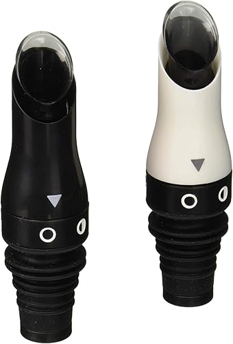 Prepara Juego de 2 vertedores de aceite + vinagre, blanco y negro