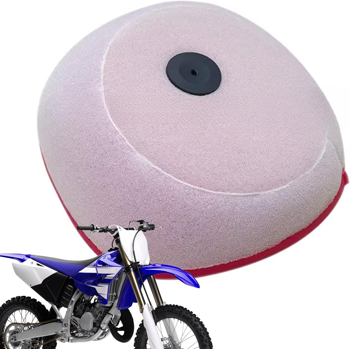 High Flow Air Filter, Motorcycle Engine Sponge, 6 Inch Intake Filter with Foam, Filtration Accessory, Air Sponge with Reinforced Design, Replacement Part for Moped Dirt Bike ATV