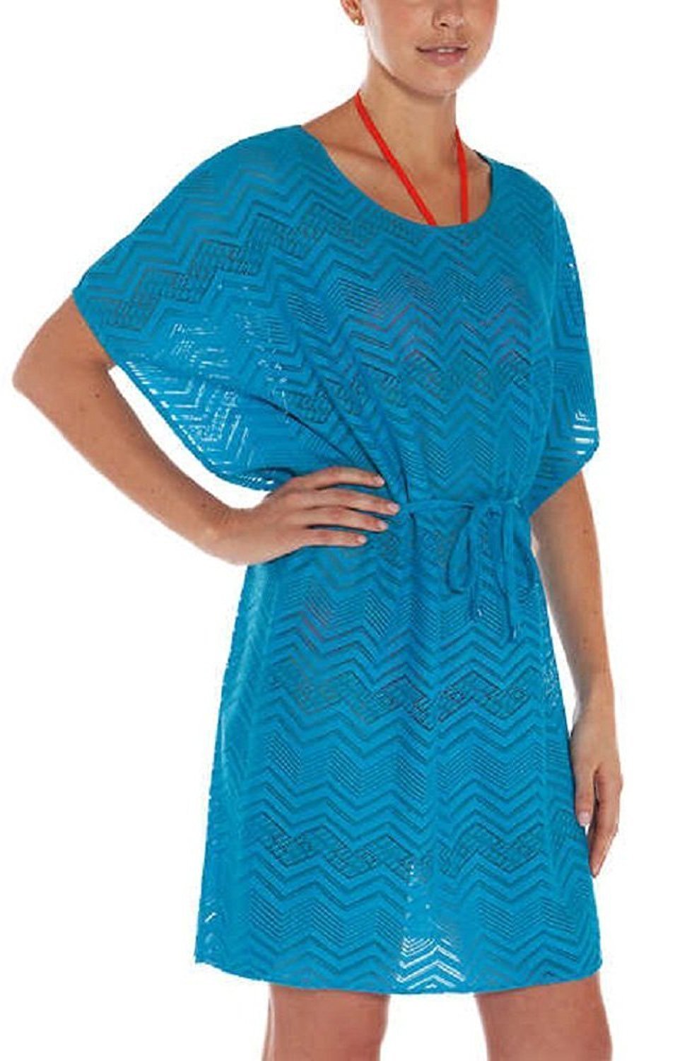 Mario Serrani Swim Beach Cover Up for Women (M, Turquoise)