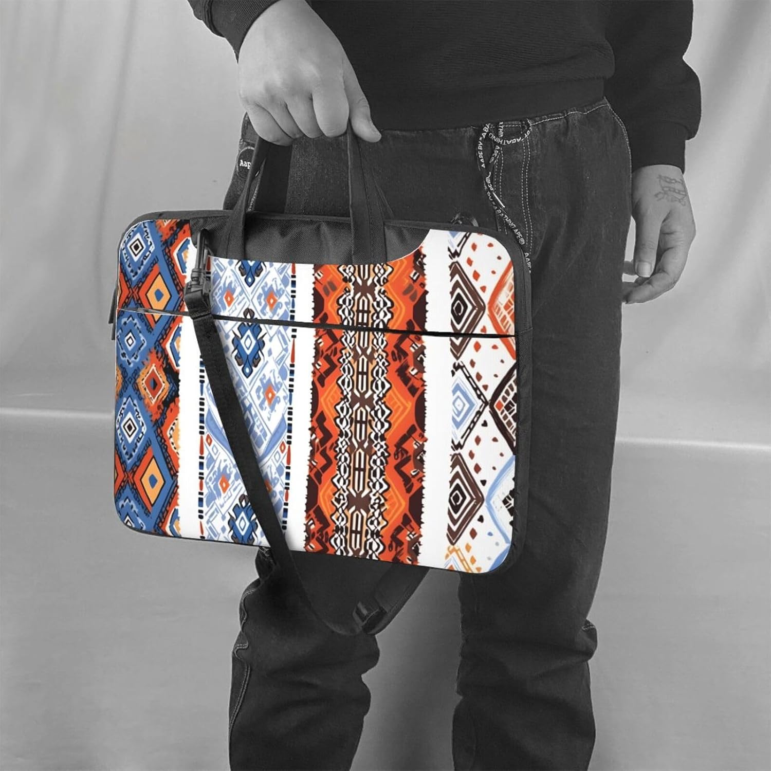 Laptop Bag for Women Men Portable Computer Carrying Case with Handle Strap Waterproof Shoulder Messenger Bag