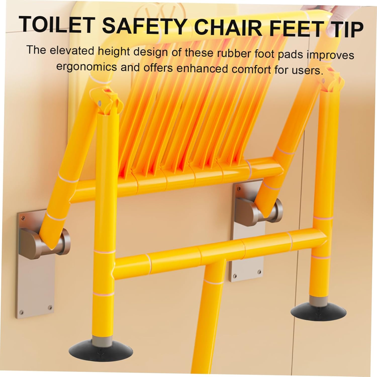 Garneck 20pcs - Feet Tip Caps for Shower Chair Furniture Chair Levelers Ergonomic Replacement Foot Pads Cup Design for Enhanced in Bathrooms and Transfer Tables
