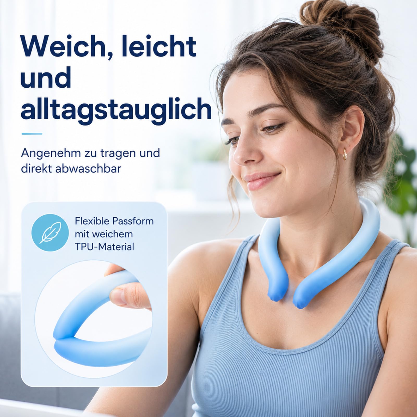 Nacken Kühlung mit PCM-Technologie 26°C für den Nacken (Blau)