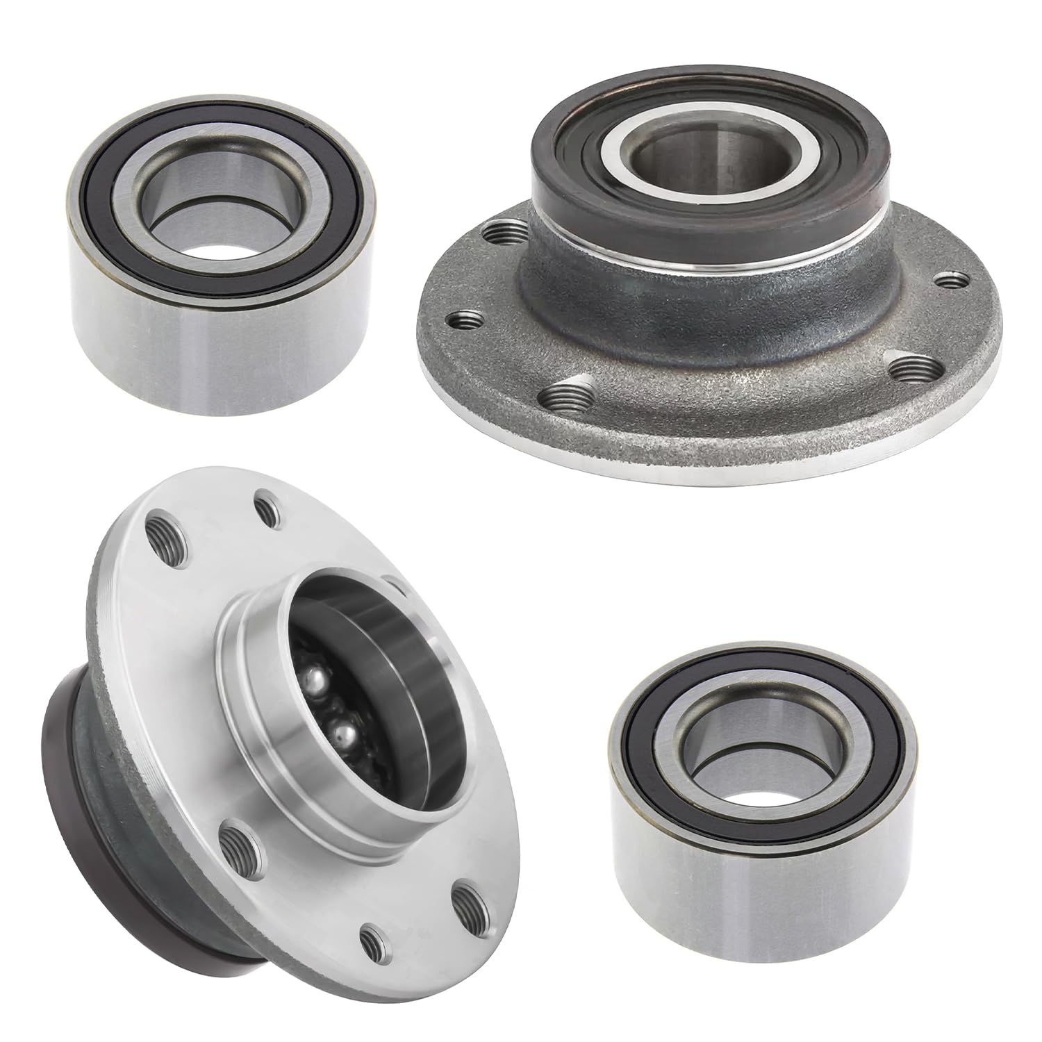 Detroit Axle - Wheel Bearings Hubs for 2012-2018 Fiat 500