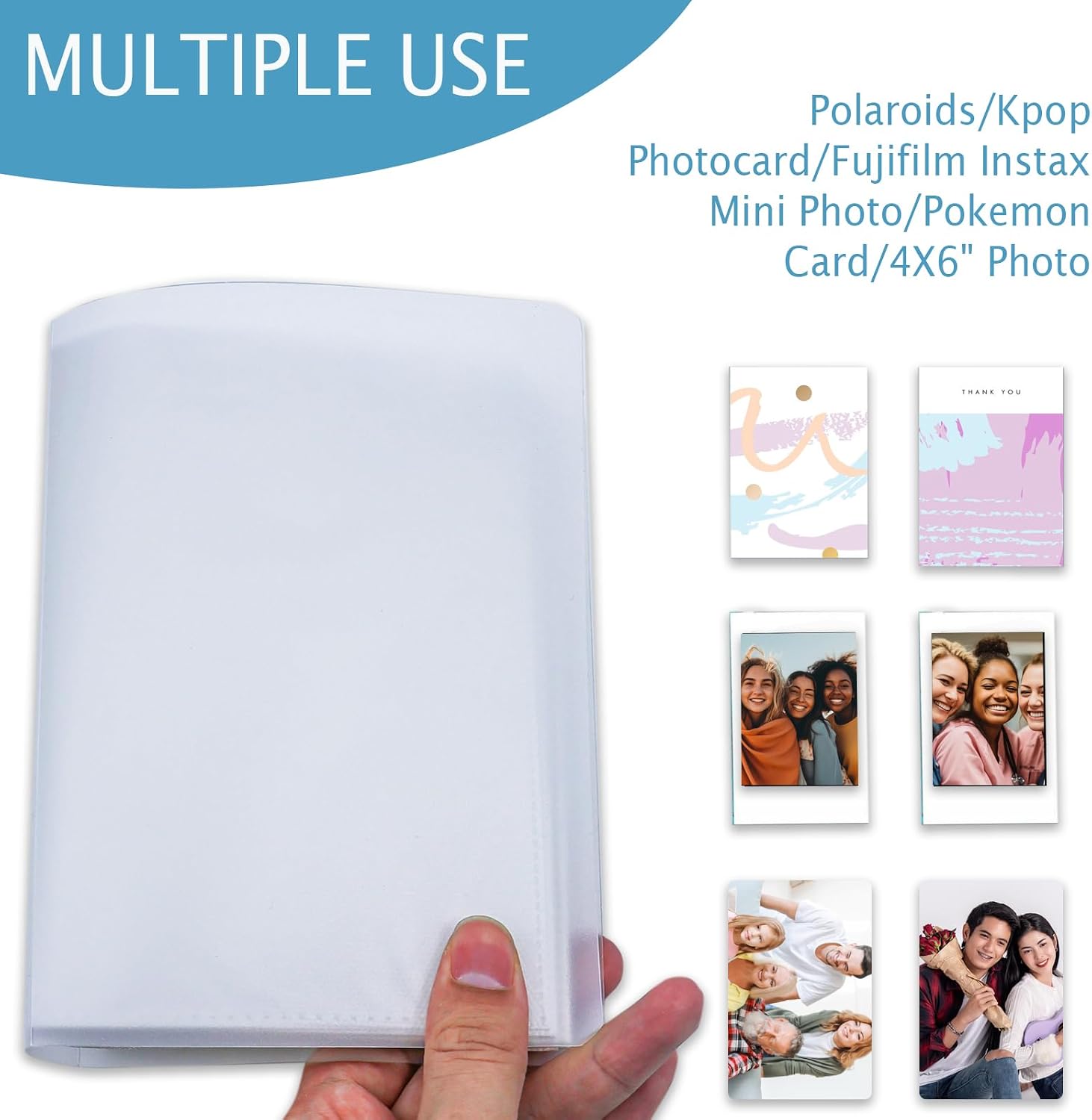 2-Pack of 4x6 Inch Small Photo Albums with Clear Covers - Each Holds 100 Photos