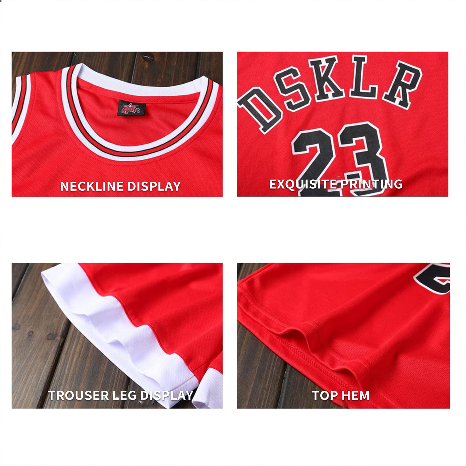 MEEHYRE Completo Basket 2 Pezzi Maglia Senza Maniche