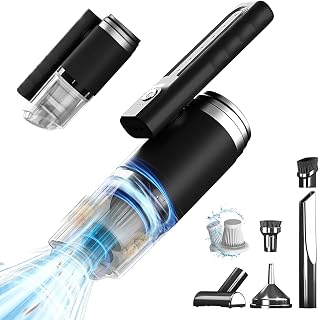 Handheld Vacuum Cleaner 14000PA Powerful, Car Vacuum Cordless 2 in 1 Portable Vacuum & Blower 120W Lightweight Mini Vacuum Cordless Vacuum with LED Light for Car, Home, Pet Hair (Black)