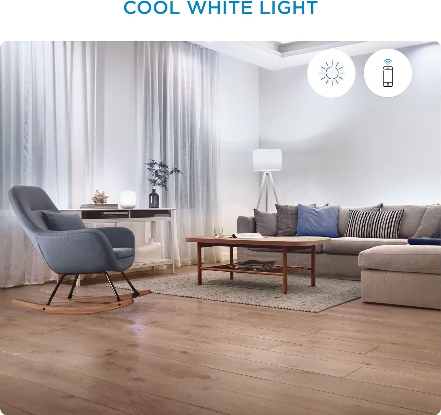 WiZ Connected 65W Eq.(7.2W) BR30 Daylight (5000K) LED Smart Bulb - Pack of 2 - 650 Lumen- E26 - Indoor - Connects to Your Existing Wi-Fi - Control with Voice or App - Activate with Motion